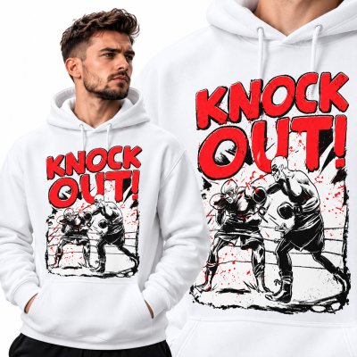 BLUZA Z KAPTUREM  SPORTY WALKI KNOCK OUT